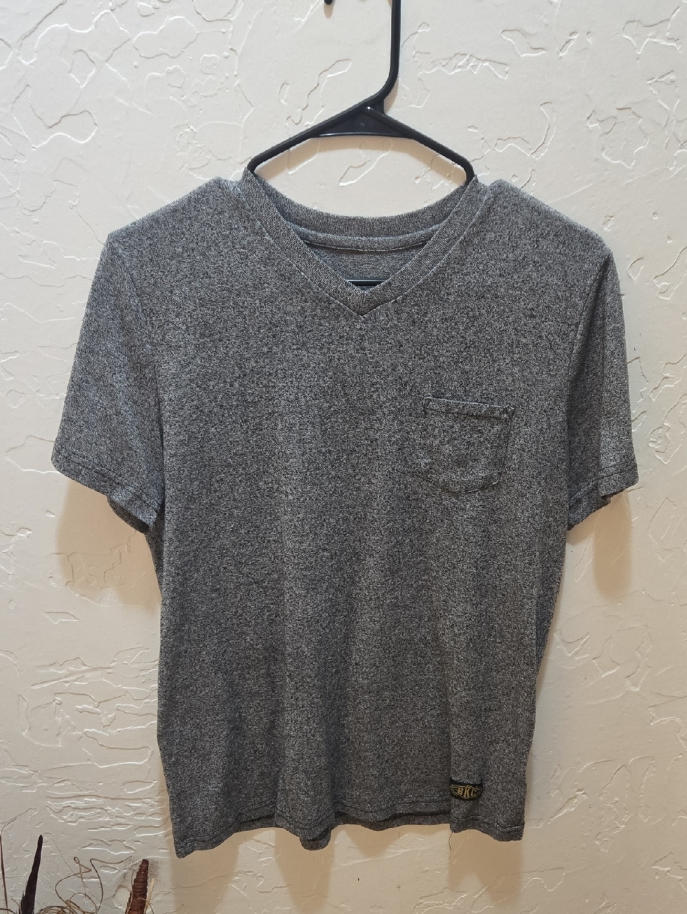 3/$10 Heather Gray V-Neck Pocket Tee